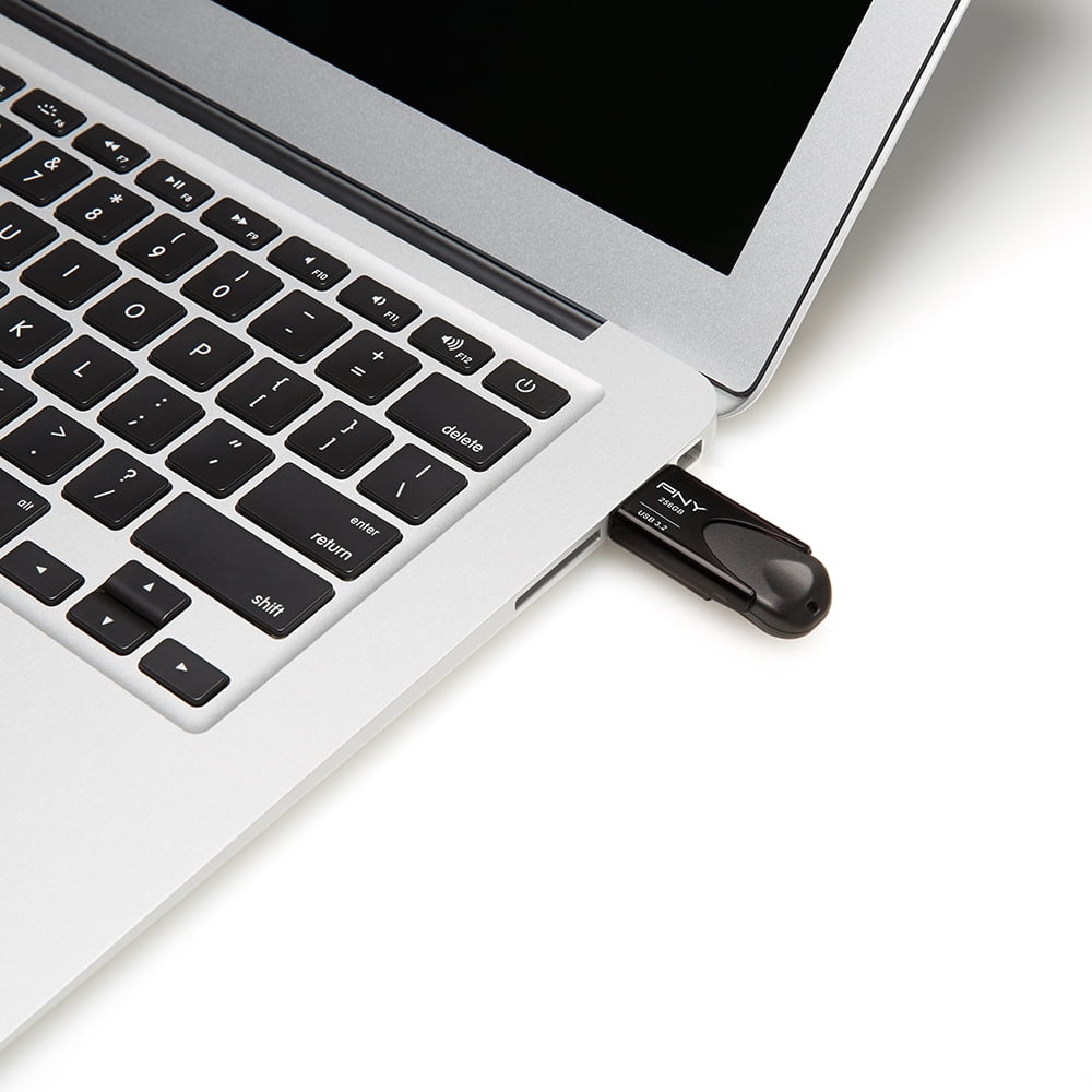 PNY 256GB USB 3.2 Flash Drive, Gray and Black