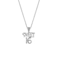 thumbnail image 1 of Sterling Silver Sweet 16 Pendant Necklace, 18", 1 of 1