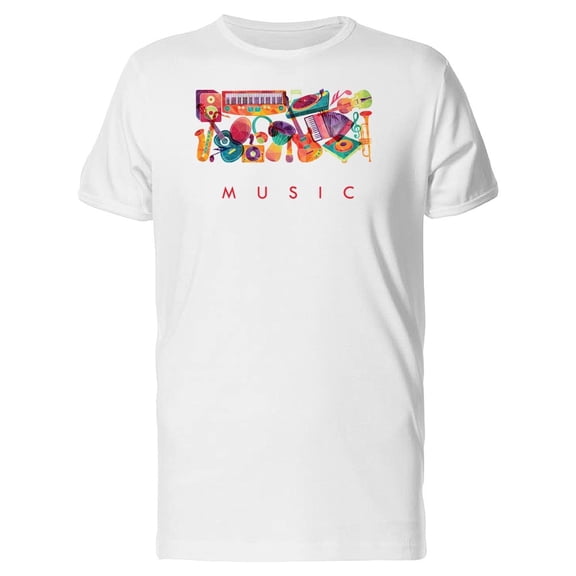 Colorful Instruments Music Tee Men's -Image by Shutterstock