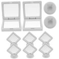thumbnail image 4 of HINTRMENT 8 Pieces Medal Display Case White 3D Floating Frame Protect from Friction, 4 of 8