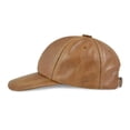 thumbnail image 3 of Genuine Real Leather Men's Caps Hats New Style Baseball Cap Hat One Size With 3 Colors, 3 of 6