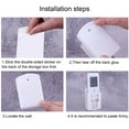 thumbnail image 6 of Remote Control Rack Holder Solid Color Wall-Mounted Organizer Self-Adhesive Media Storage Box Case for Air Conditioner Controller, 6 of 7