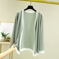 thumbnail image 2 of aidice Summer Cardigan for Women Casual Long Sleeve Fitting Comfy Solid Color Open Front Jackets, 2 of 3