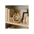 thumbnail image 3 of Decorative Bow on Round Photo Frame - Stylish Picture Frame with Detailing Border for Tabletop and Living Room Wall Accent - Versatile Frame for Bedroom, Entryway, or Gallery Wall Style - 7", Gold, 3 of 11