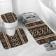 thumbnail image 3 of Juego de 4 cortinas de ducha para baño con alfombrillas antideslizantes, tapa de inodoro y alfombrilla de baño, cortina de baño de tela impermeable para decoración rústica vintage de baño, diseño, 3 of 7