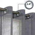 thumbnail image 4 of ZMLEVE Linen Dark Grey Sheer Curtains 72 Inch Length 2 Panels Set Grommet Privacy Light Filtering Window Curtain Panels for Living Room Bedroom, 2 Panels, 52 x 72 Inch, Dark Grey, 4 of 7