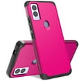 thumbnail image 4 of MK Dual Layer Slim Case for Cricket Magic 5G, Durable Shockproof Impact Resistant Bumper Protective Cover with Tempered Glass Screen Protectors (Hot Pink), 4 of 9
