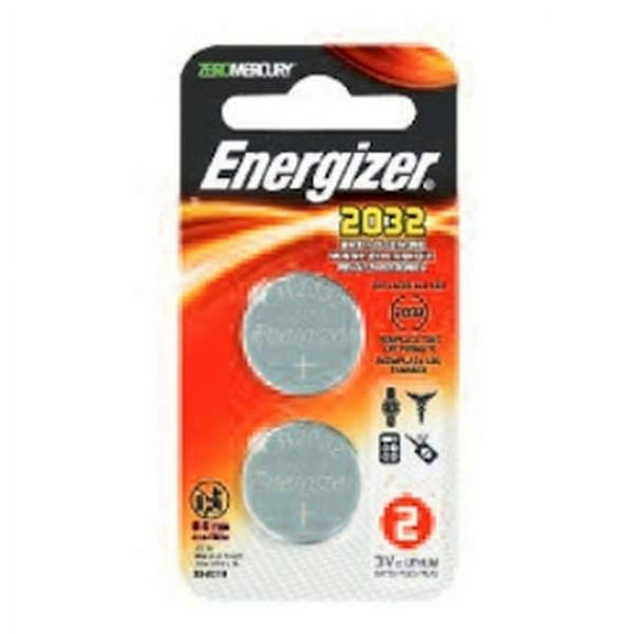 Energizer 3V 2032 Coin Lithium Batteries, 2 Pack