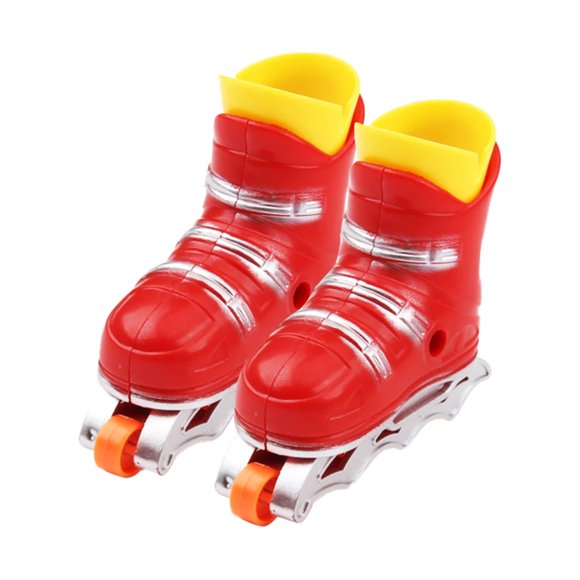 Mini Alloy Finger Ice Skates Tools Model Toy Finger Scooter Plastic and Lightweight and Portable Appropriate Size Multiple Assembly Models Trains Finger Coordination Skills Stimulates Imagination