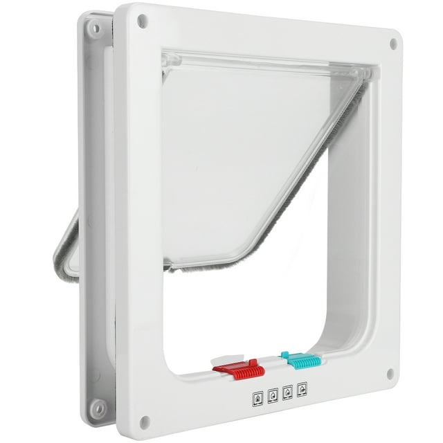 Puerta abatible para mascotas, cerradura para gatos, solapa de seguridad, puerta pequeña para mascotas, puerta abatible para gatos, valor excepcional