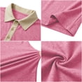thumbnail image 2 of Ceisia Men's Slim Fit Colorblock Polo Shirts, Breathable Stretch Casual Summer Tops with Chest Pocket Gifts, 2 of 6
