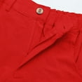 thumbnail image 4 of Gubotare Women Pants Casual Work Women's Casual Lantern Tapered Harem Pants Loose Fit Style Flax Ankle Trousers Summer Slacks with Pocket (Red,M), 4 of 5