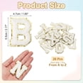 thumbnail image 2 of Uxcell 26 Paquete de Parches de Letras de Chenilla, Parches de Chenilla Autoadhesivos A-Z, Stickers de Parches Bordados para DIY Ropa de Tela, Zapatos, Bolsas, Blanco, 2 of 6