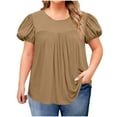 thumbnail image 2 of Neewe Womens Plus Size Crewneck T Shirts Short Sleeve Tops Casual Summer Tshirts Loose Fit Tee L-4XL, 2 of 7