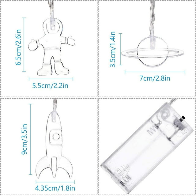 Cadena de Luz LED Colgantes de nave Espacial ANGGREK 20LED 3 Metros