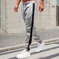 thumbnail image 2 of Mens Baggy Sweatpants Basic Casual Pants Relaxed Fit Straight Leg Spring Fall Lightweight Streetwear Lounge Pants Light Gray XXXL, 2 of 5