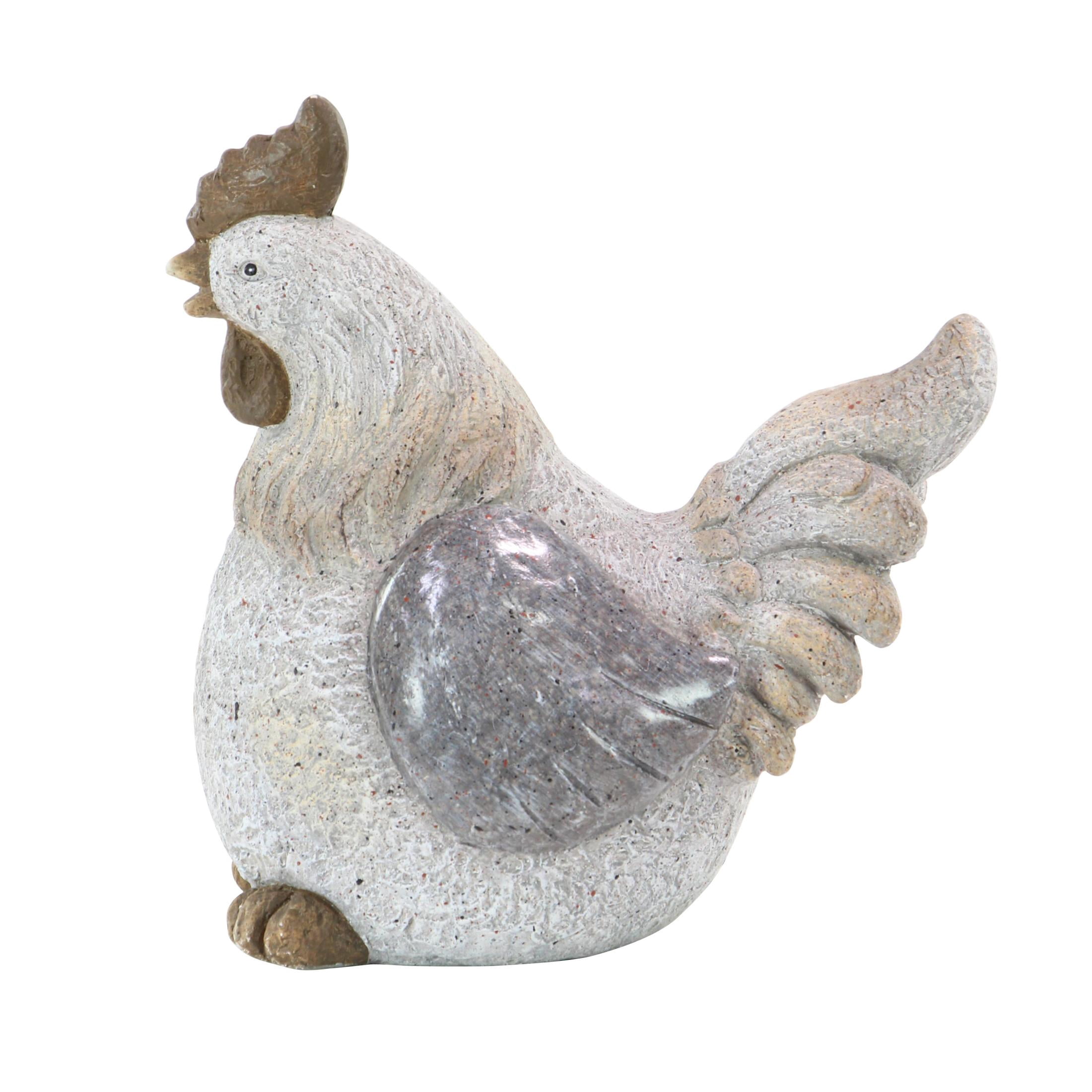 DecMode 16" Indoor Outdoor Chicken Garden Sculpture
