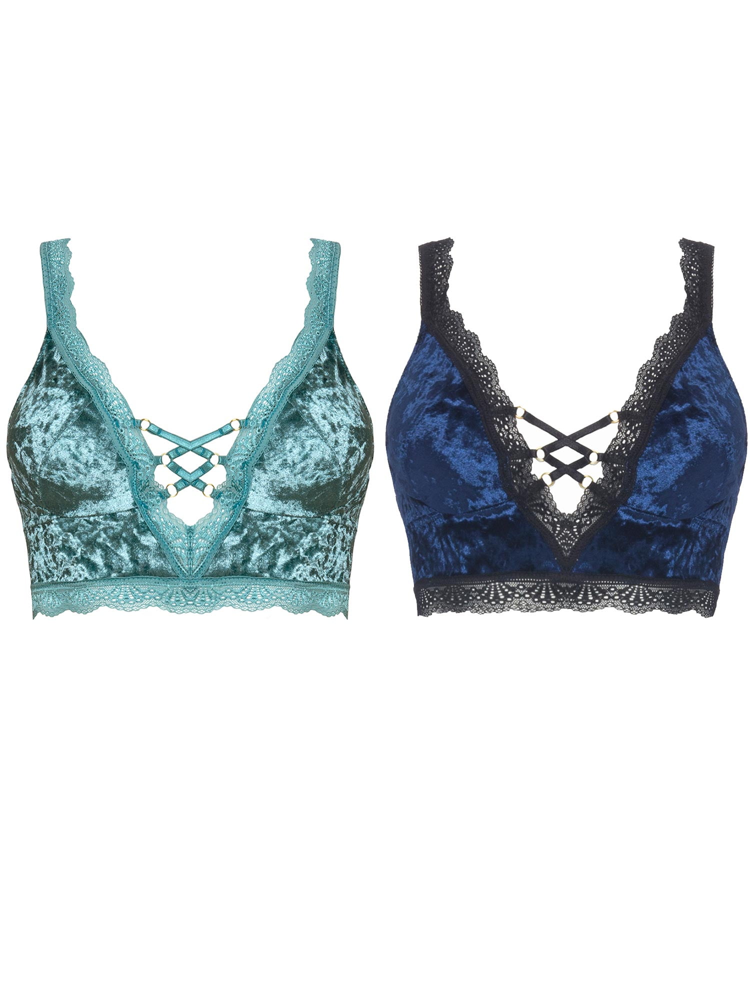 crushed velvet bralette