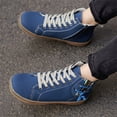 thumbnail image 6 of KELINFONG Womens High top Winter Snow Boots Sneakers Lace up Fuzzy Ankle Booties with Zipper Flat Short Boots, 6 of 7