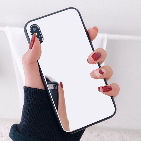 SOATUTO Compatible with iPhone XS MAX Mirror Case,Luxury Glass Glossy Mirror Shockproof Smooth Hard Case with Soft Silicone Bumper TPU Frame for iPhone XS MAX