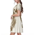 thumbnail image 2 of Lsque Cow Print Women's Casual Dress T-Shirt Summer Short Sleeve Scoop Neck Swing Dresses, 2 of 6
