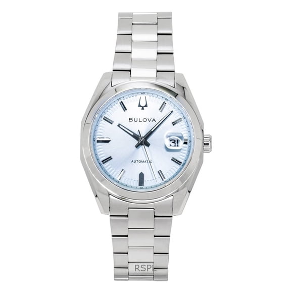 Bulova Surveyor Stainless Steel Light Blue Automatic 96B469 Men's Watch