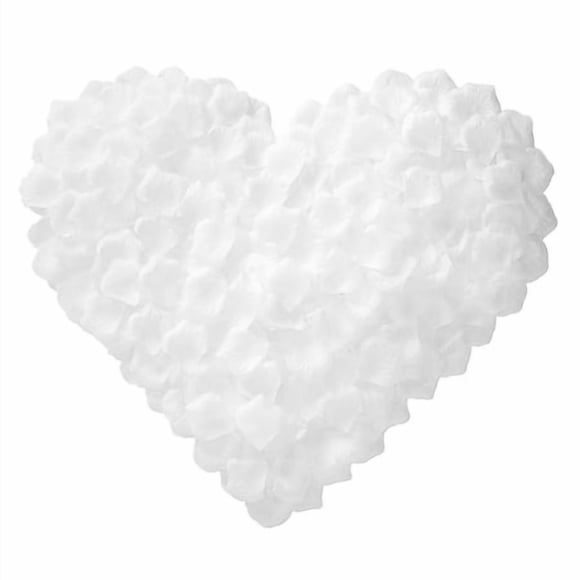Beskit 3000 Pcs White Artificial Silk Rose Petals For Romantic Night Wedding Party Anniversary Flower Decorations