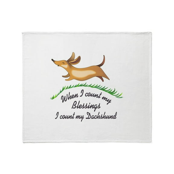 CafePress - DACHSHUND BLESSINGS Throw Blanket - Soft Fleece Throw Blanket, 50"x60" for All Ages