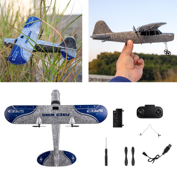 Espuma RC Glider .4G 2 canales mano Modelo de deslizante DIY de telemando , Sin luz Yotijar Aviones planeadores RC