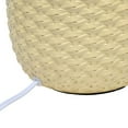thumbnail image 3 of Simple Designs 20.4" Tall Traditional Ceramic Purled Texture Bedside Table Desk Lamp with Fabric Drum Shade for Home Decor, Bedroom, Living Room, Entryway, Office, 3 of 9