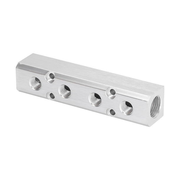 LYUMO Pneumatic Manifold Air Distribution Block Connector Splitter G1/2