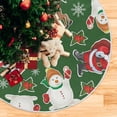 thumbnail image 5 of FMSHPON SantaSnowman Xmas Christmas Tree Skirt Stand Mat for Holiday Party Decoration Indoor Outdoor 36 inches, 5 of 6