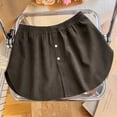 thumbnail image 5 of Sngxgn Women High Elastic Waist Pleated Skirt Mini Swing A-line Skirts(Coffee,M), 5 of 5