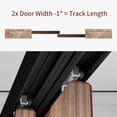 thumbnail image 4 of Heavy Duty Bypass Sliding Closet Door Track Hardware 48", 4 FT Aluminium Pocket Door Track Rail Set, Smoothly and Quietly, for 2 Door System,Black, 4 of 6
