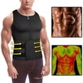thumbnail image 3 of Chaleco deportivo de neopreno para hombre, con cremallera de doble cara, moldeador y adelgazante, 3 of 5
