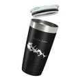 thumbnail image 3 of Devils Lake Map Tumbler Travel Mug Insulated Laser Engraved Coffee Cup North Dakota 20 oz Black, 3 of 5