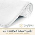 thumbnail image 4 of ComfiTime 3 Piece Bathroom Rugs Set – Thick Memory Foam, Non-Slip Bath Mat, Soft Plush Velvet Top, Ultra Absorbent, Small, Large & Long Rugs for Bathroom Floor with Contour Rug, White, 4 of 12
