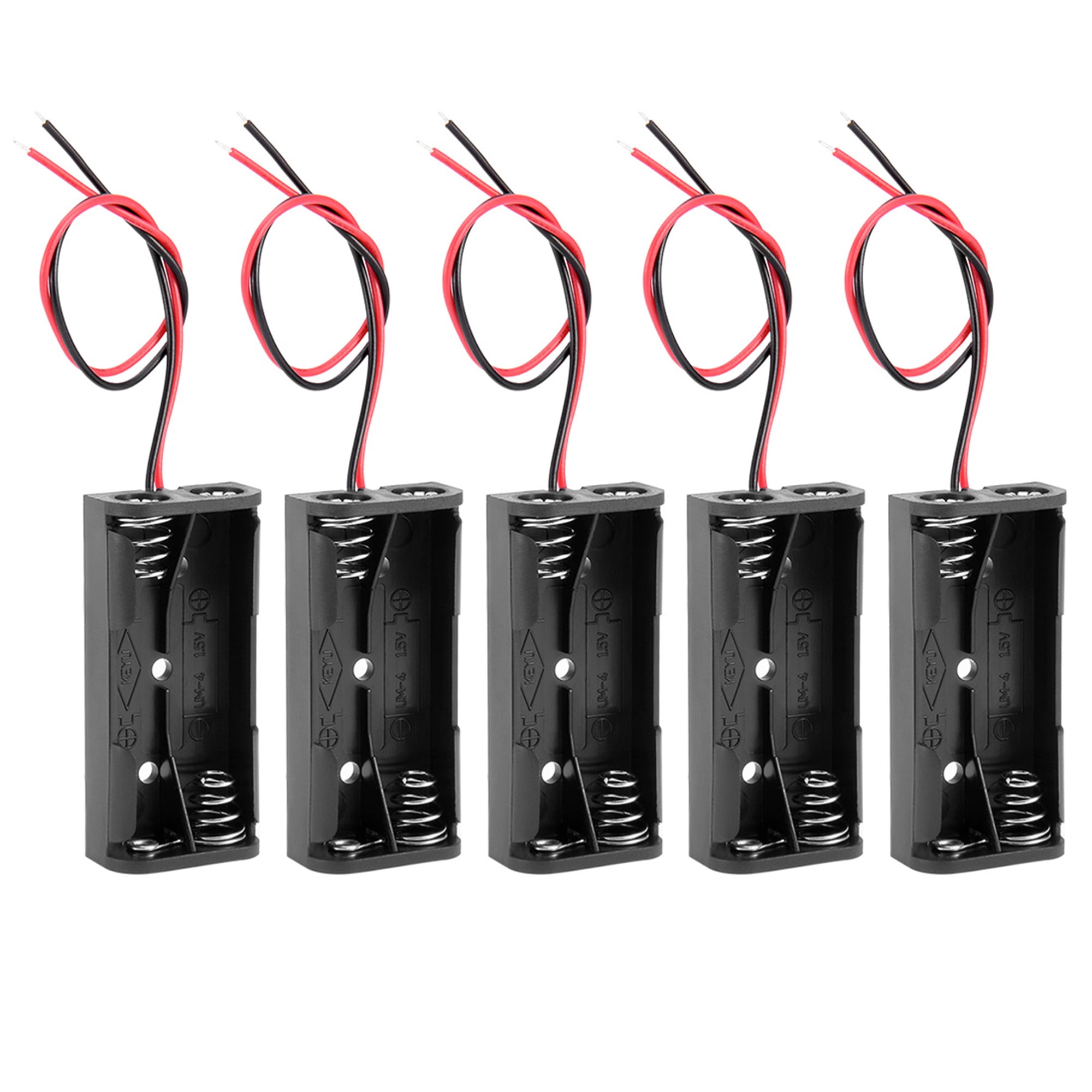 3V Battery Holder Case Storage Box 2 x 1.5V AAA Batteries Line Leads