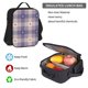thumbnail image 5 of Disketp Heart Check Plaid Mochila Estampada de Gran Capacidad con Lonchera y Estuche, Set de 3 Piezas para Estudiantes, 5 of 7