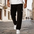 thumbnail image 4 of Travel Pants for Men Pickpocket Proof Fashion Water Resistant Cropped Pants Running Sweatpants for Men Lounge Workout, 4 of 4