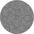 thumbnail image 1 of Ahgly Tapis Rond Lavable en Machine Intérieur Transitionnel Gris Foncé, 8 Pieds Rond, 1 of 7