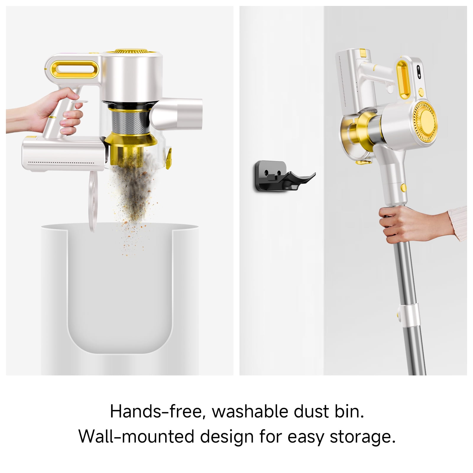 Yoomi Cordless Vacuum Cleaner, 8 in 1 Lightweight Handheld&Stick Vacuum for Home Hard Floor Carpet Pet Hair