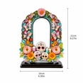 thumbnail image 3 of Day of The Dead Decorations 8 Inch Wooden Picture Frame Dia de Los Muertos Decor Indoor Halloween Table Decor for Ofrenda Altar Mexican Remembrance Supplies Style A, 3 of 6