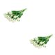thumbnail image 3 of Cateissary 10X Artificial PU Real Touch simulación falso ramo flores boda interior decorativo jardín florero accesorios verde Verde 2Conjunto, 3 of 6