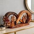 thumbnail image 5 of Romantic “Old Together” Wooden Ornament, Meaningful Keepsake Gift for Couples, Lovers and Partners, Perfect for Anniversary, Wedding and Home Tabletop Decoration, Brown, 6*3in, 5 of 7