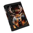 thumbnail image 2 of CHAQLIN American Flag Deer Trifold Card Wallet, Polyester Fabric Youth Wallet for Outdoor, Secure Slim Children's Wallet, 2 of 6