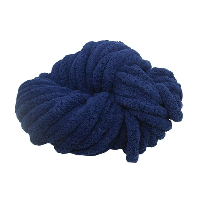 Hilo de chenilla grueso Sunnimix fibras acrílicas Lavables Azul oscuro