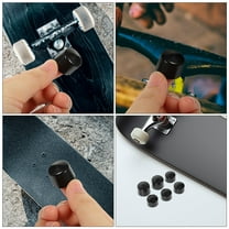 ADDHAT 6Pcs Black Pu Skateboard Truck Bushings For Bones Bushings 1.80X1.80X1.50In