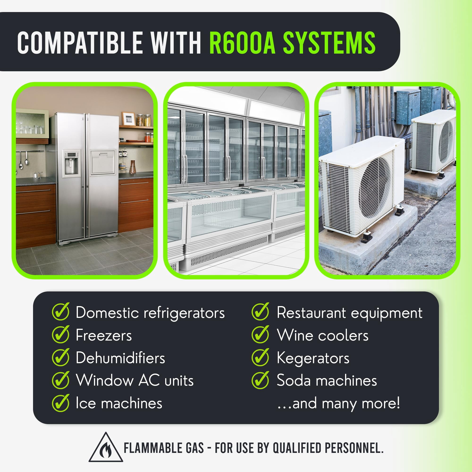 Leak Saver R600a Refrigerant - Upright Charging Self Sealing Can - 6oz Can - R600a for HVAC for Use in a 6oz Self-Sealing Container (3 Pack) - K28 Can Tap Adapter NOT Included