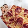 thumbnail image 6 of RKSupls Christmas Throw Blanket,Soft Warm Fannel Pepperoni Pizza Blankets Gift for Home Bed Sofa Couch Decor,40x50 in, 6 of 9